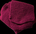 Hand knitted scarves
