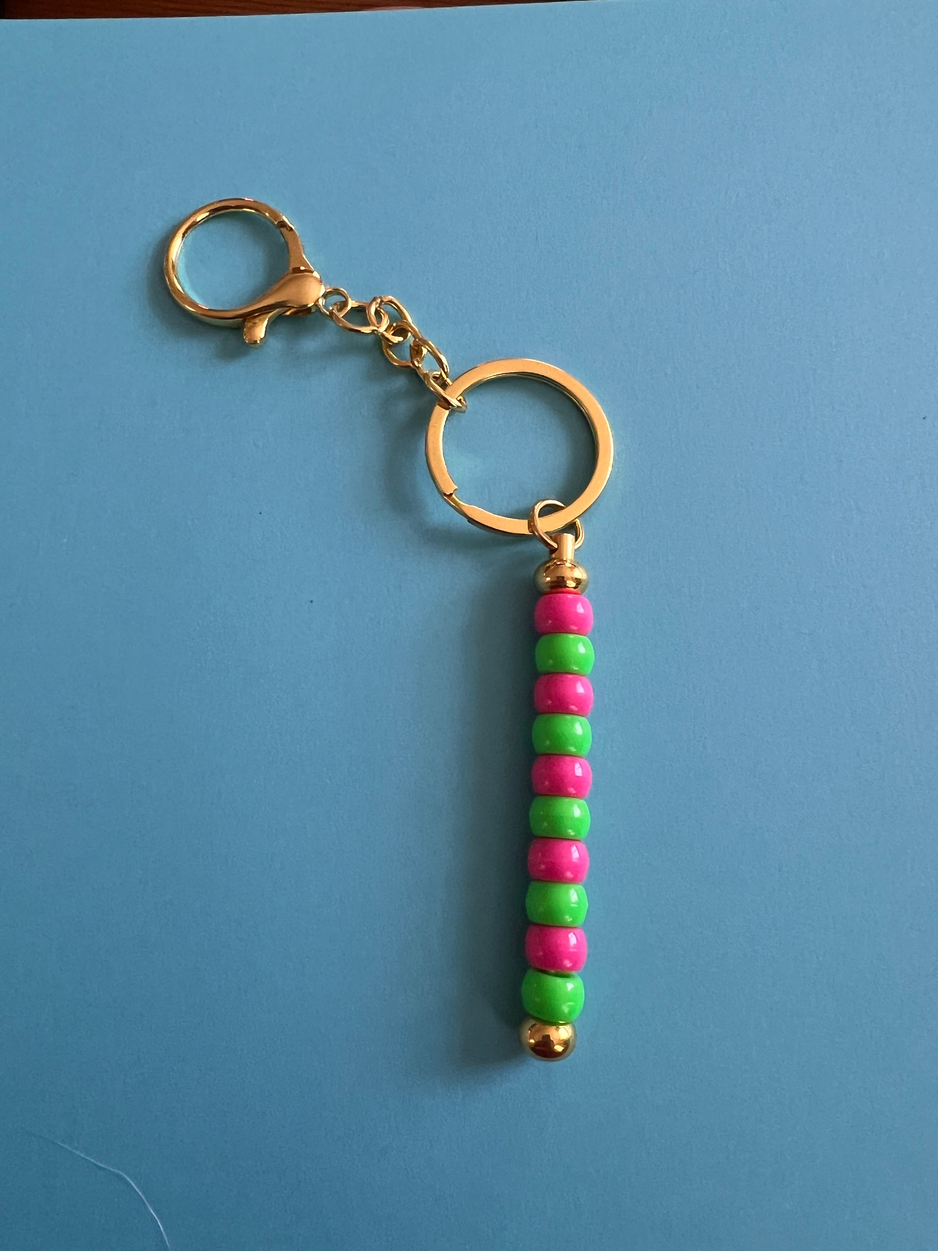 beaded keychains (all different )